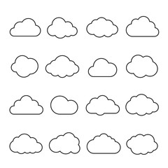 Clouds line art icon
