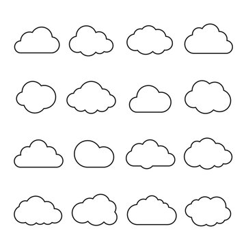 Clouds line art icon