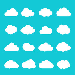 Sky cloud icon set