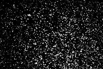 Snow blizzard on a black background. Isolated