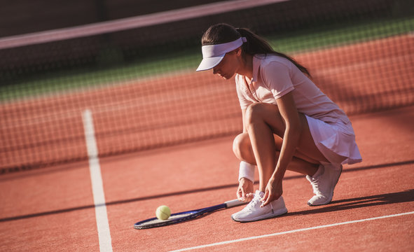 Girl playing tennis