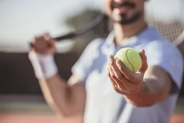 Poster Man playing tennis © georgerudy