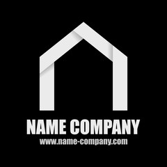 logo constructeur maison artisan construction blanc