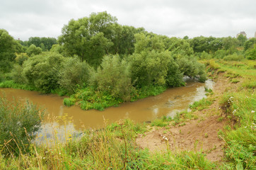 The natural landscape with the river.