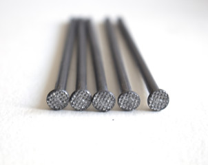 Nails on a white background