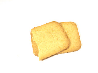 cracker on white background