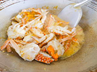 hot and spicy fried crab