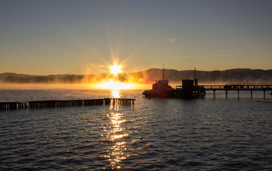 Winter Sunset Namsos Norway