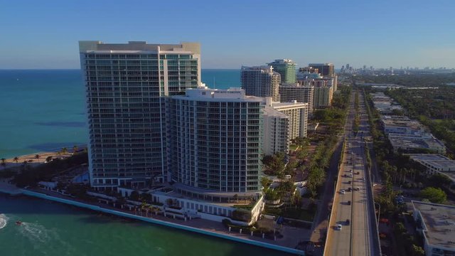 Aerial orbit Ritz Bal Harbour Miami FL