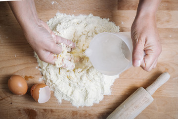 Traditional home made pasta making of