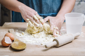 Traditional home made pasta making of