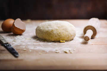Traditional home made pasta making of