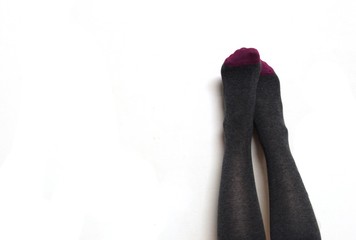 long socks on women's legs