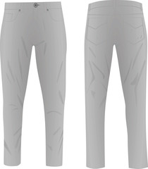 Bright grey pants. vector illustration
