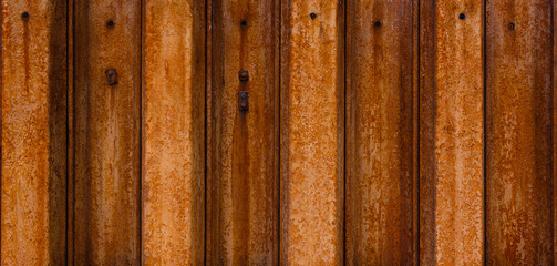 Rusted metal wall.