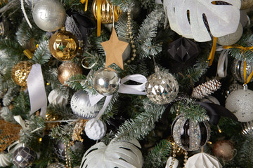 background of christmas tree decoration
