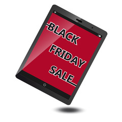 Black friday sale advertising on mobile device