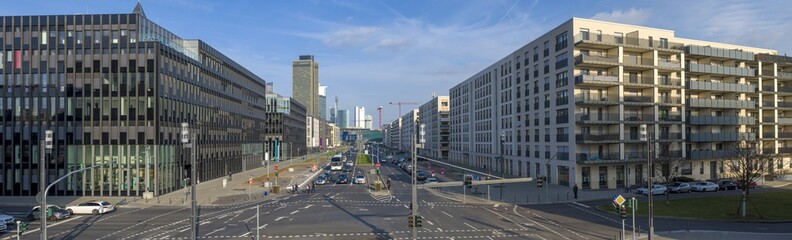 Fototapeta na wymiar Europaviertel in Frankfurt am Main