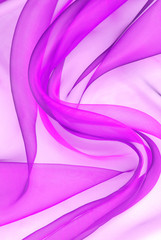 Obraz na płótnie Canvas purple organza fabric wavy texture