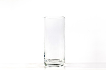 Empty drinking glass cup