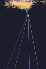 Isolated train tracks 