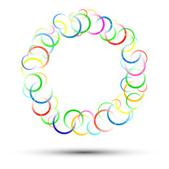 Fototapeta premium Abstract color circles on white background