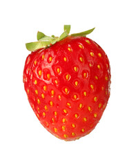 Fresh ripe strawberry, isolated on white