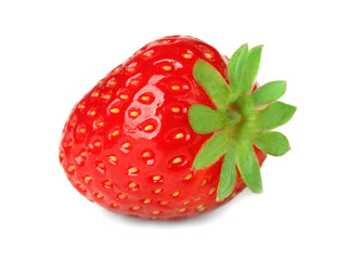 Fresh ripe strawberry, isolated on white