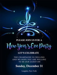 Fototapeta premium New Year party invitation