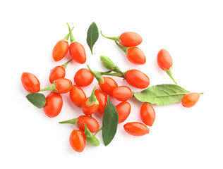 Goji berries on white background © Africa Studio