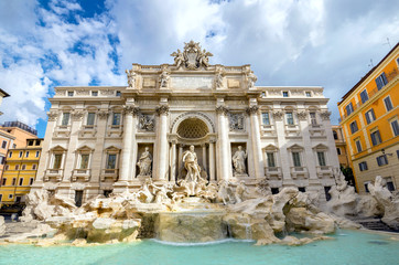 Naklejka na ściany i meble Trevi Fountain (Fontana di Trevi) in Rome. Italy