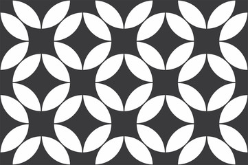 Zwart-wit naadloos geometrisch patroon