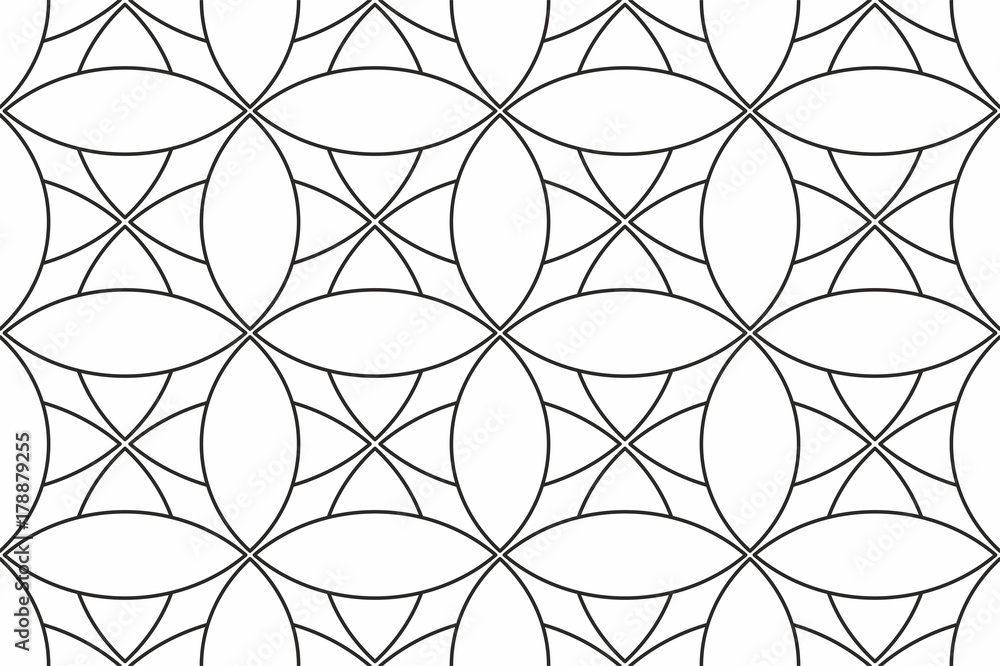 Poster geometric seamless pattern with linear