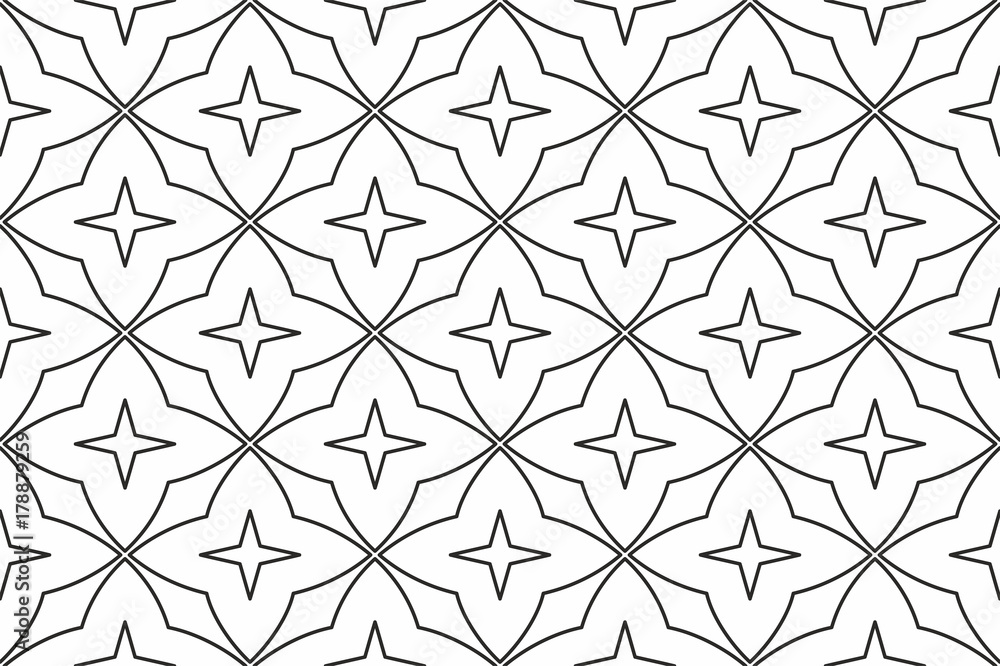 Poster geometric seamless pattern with linear
