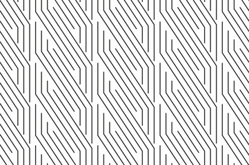 Fototapeta premium Geometric seamless pattern with linear