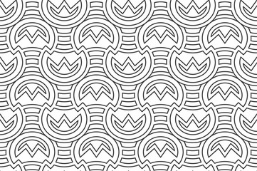 Geometric seamless pattern with linear