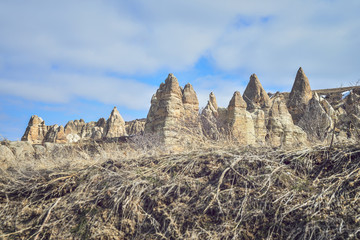 Naklejka premium Cappadocia is a historical region in Central Anatolia, Turkey