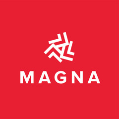 L letter with lines logo. Abstract trendy logo vector design template for your application design or corporate identity