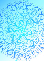 Mandala simple thin line stylish background. Ornamental vector backdrop for cards, invitations, banner, templates and wallpapers