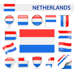Netherlands Flag Vector Set