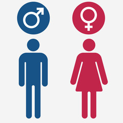 Male and Female symbols vector