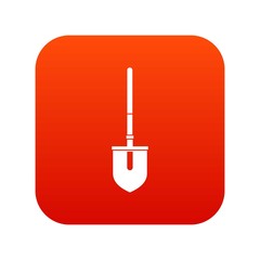 Shovel icon digital red