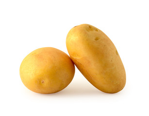 Potatoes isolated on white background with clipping path