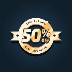50% Off Special Price Badge