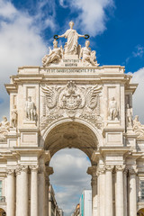 Fototapeta na wymiar Arco da Rua Augusta, Triumphbogen im Zentrum der portugiesischen Hauptstadt Lissabon