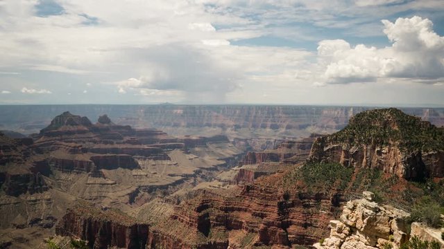 Grand Canyon North Rim Time Lapse 08 Thunder Storm Clouds