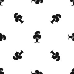 Oak pattern seamless black