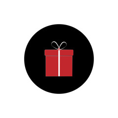 gift box round icon vector