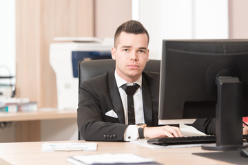 Businessman With Computer