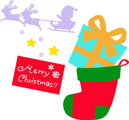 靴下に入ったクリスマスプレゼント